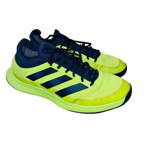 Adidas Mens Defiant Generation Tennis Running Shoes 12 Electric Yellow Navy - Picture 2 of 16